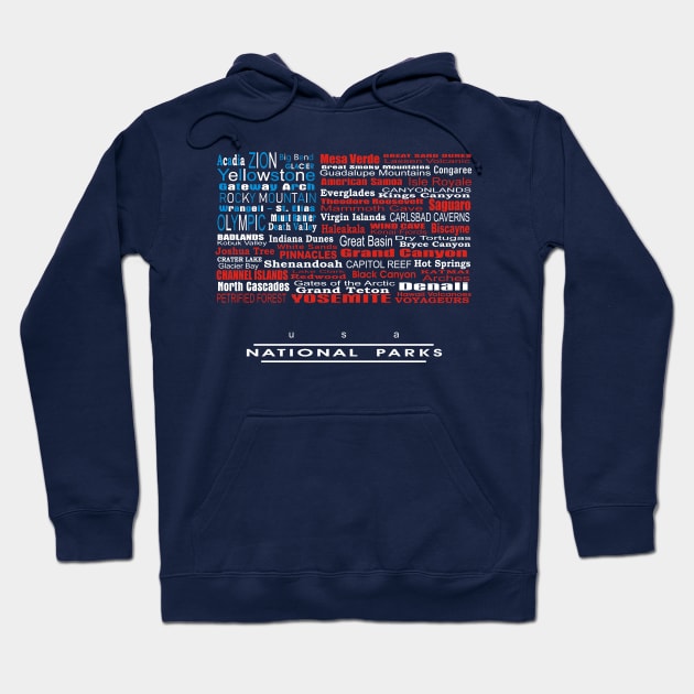 USA National Parks Hoodie by Northofthepines